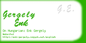 gergely enk business card